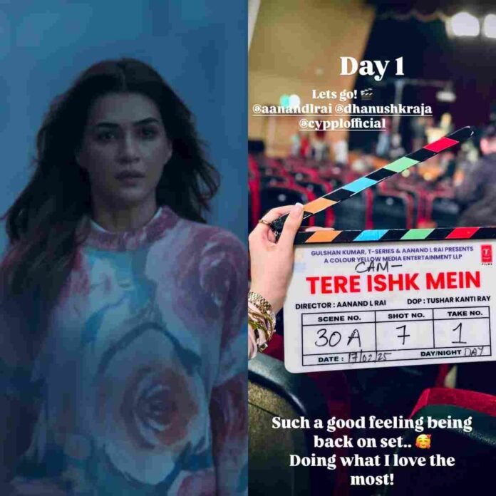 Kriti Sanon Begins Shooting for Tere Ishq Mein