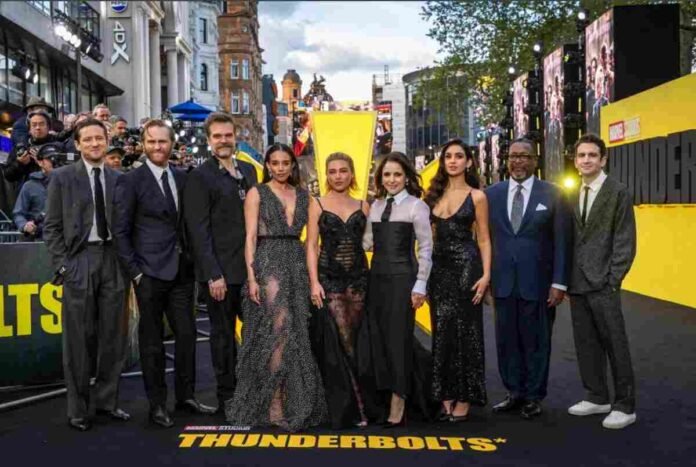 Florence Pugh, David Harbour, and more turn up the heat at Thunderbolts'* London screening ahead of May 1 release