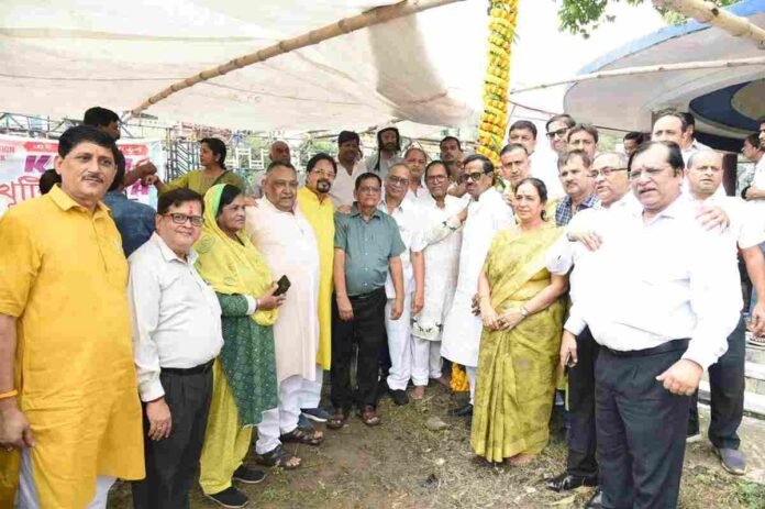 Puja Curtains go up with KHUTI PUJA at Mohammad Ali Park