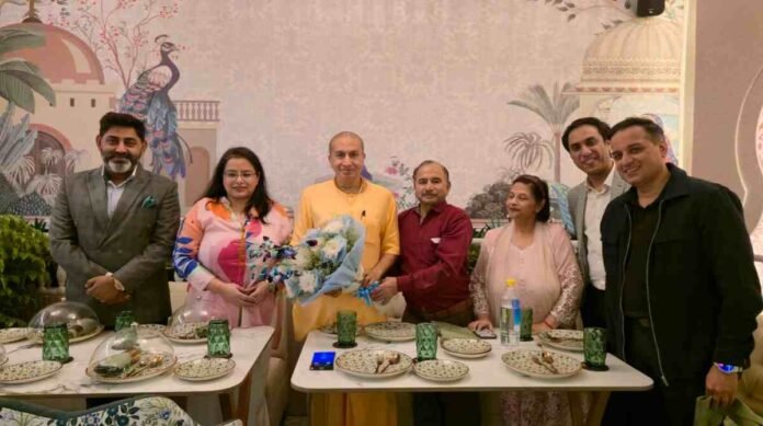 Guru Gauranga Das Ji Visits Tulsi at Elan Epic, Gurugram – An Inspiring Interaction with the Founders of Fraterniti Foods Pvt. Ltd.