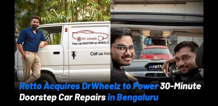 Rotto Acquires DrWheelz to Power 30-Minute Doorstep Car Repairs in Bengaluru