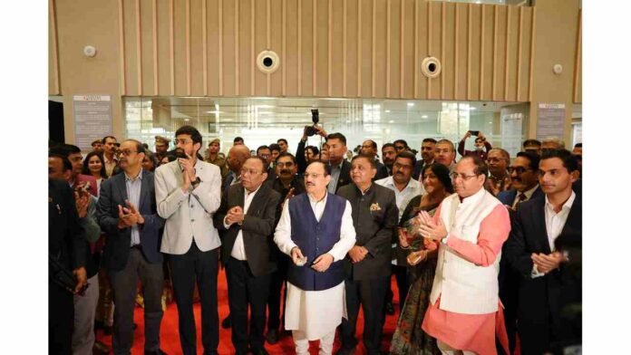 J.P. Nadda healthcare launch, Yashoda Medicity E-ICU, AI healthcare India, MMG District Hospital Ghaziabad