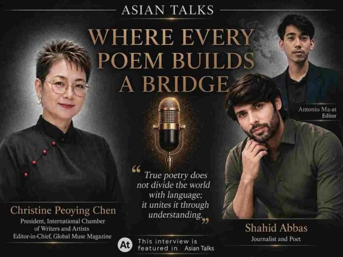 Christine Peiying Chen, New Zealand poet, transpacific poet, global literature, poetry translation, cultural advocate, Chinese-born poet, World Poetry Movement, Global Muse magazine, cross-cultural literature